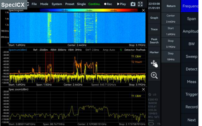 Standard Spectrum Analysis mode in SpecICX-gen3