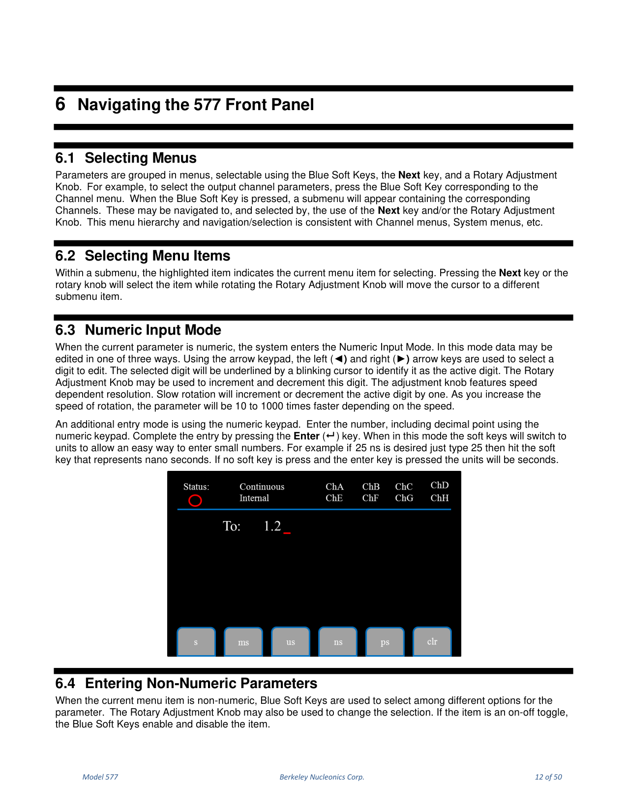 Model 577 user manual page 13
