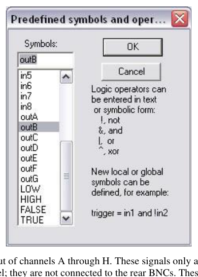 timerPRO Predefines dialog listing recognized variable names