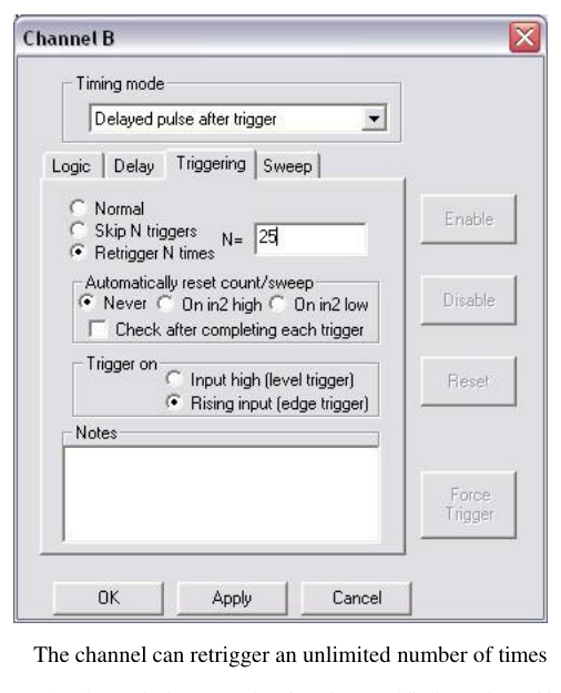 Delayed Pulse After Trigger Delay tab