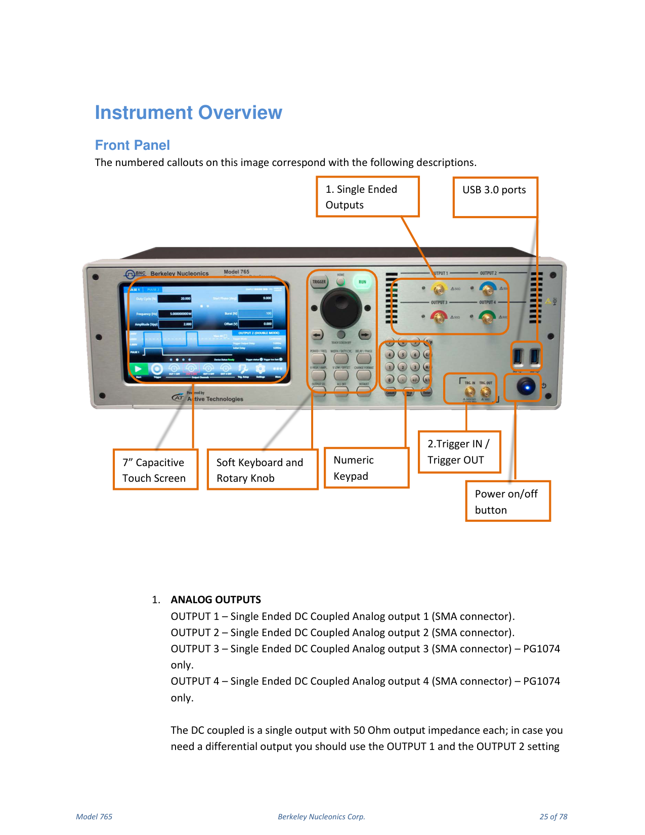 Model 765 user manual page 25