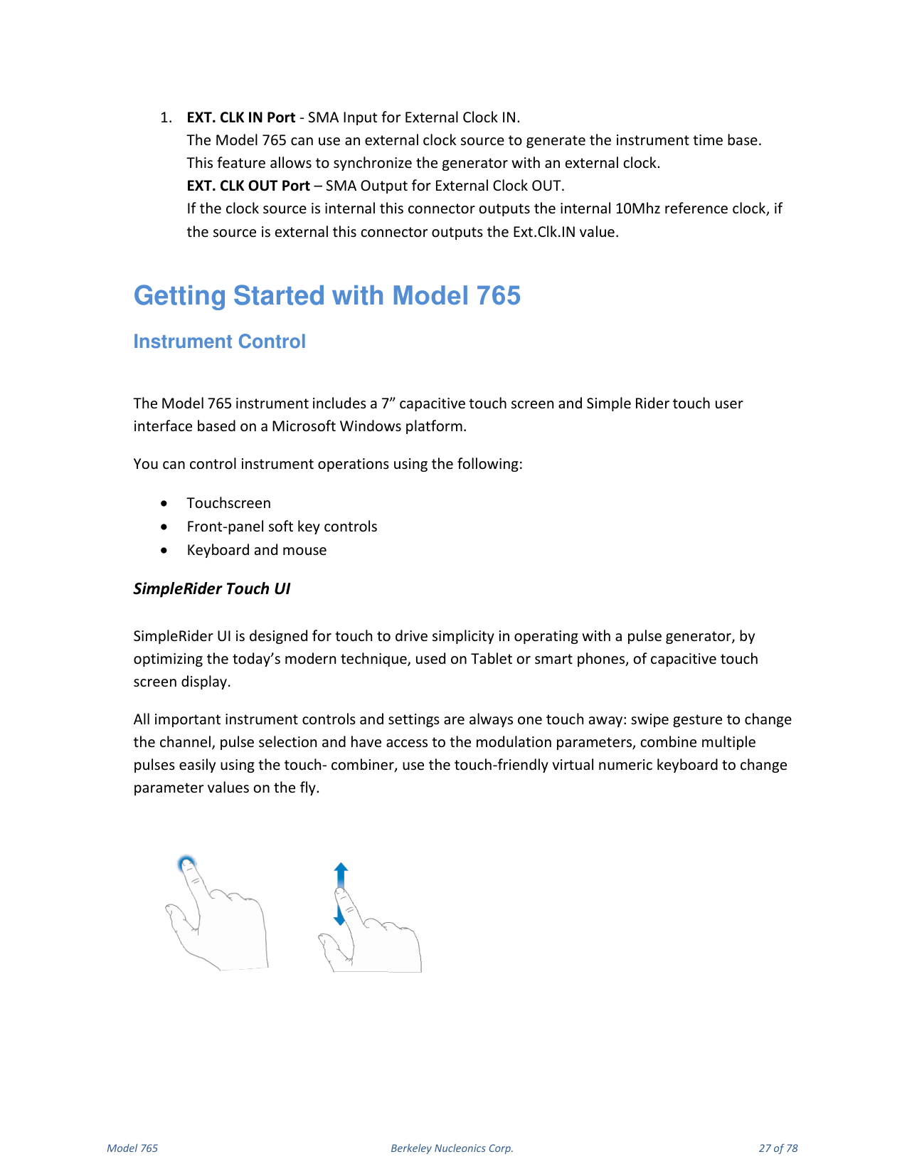 Model 765 user manual page 27