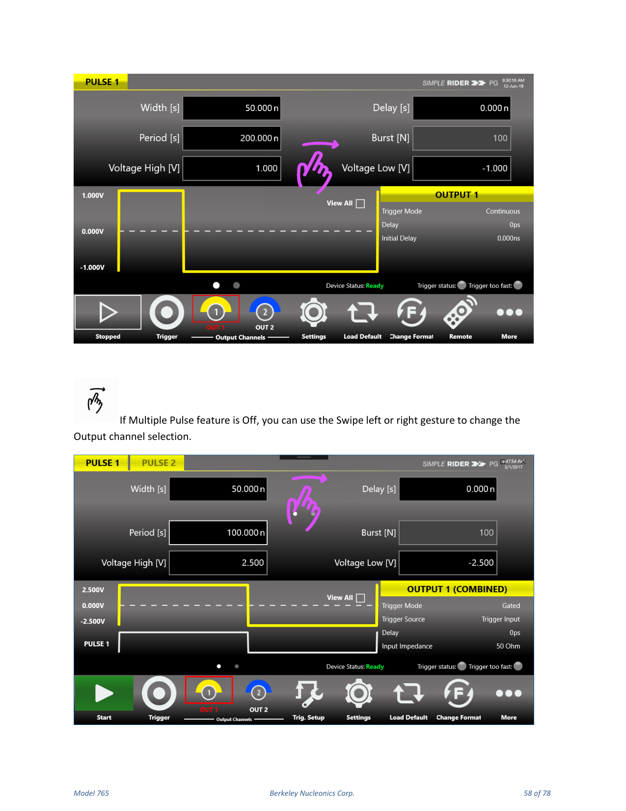 Model 765 user manual page 58