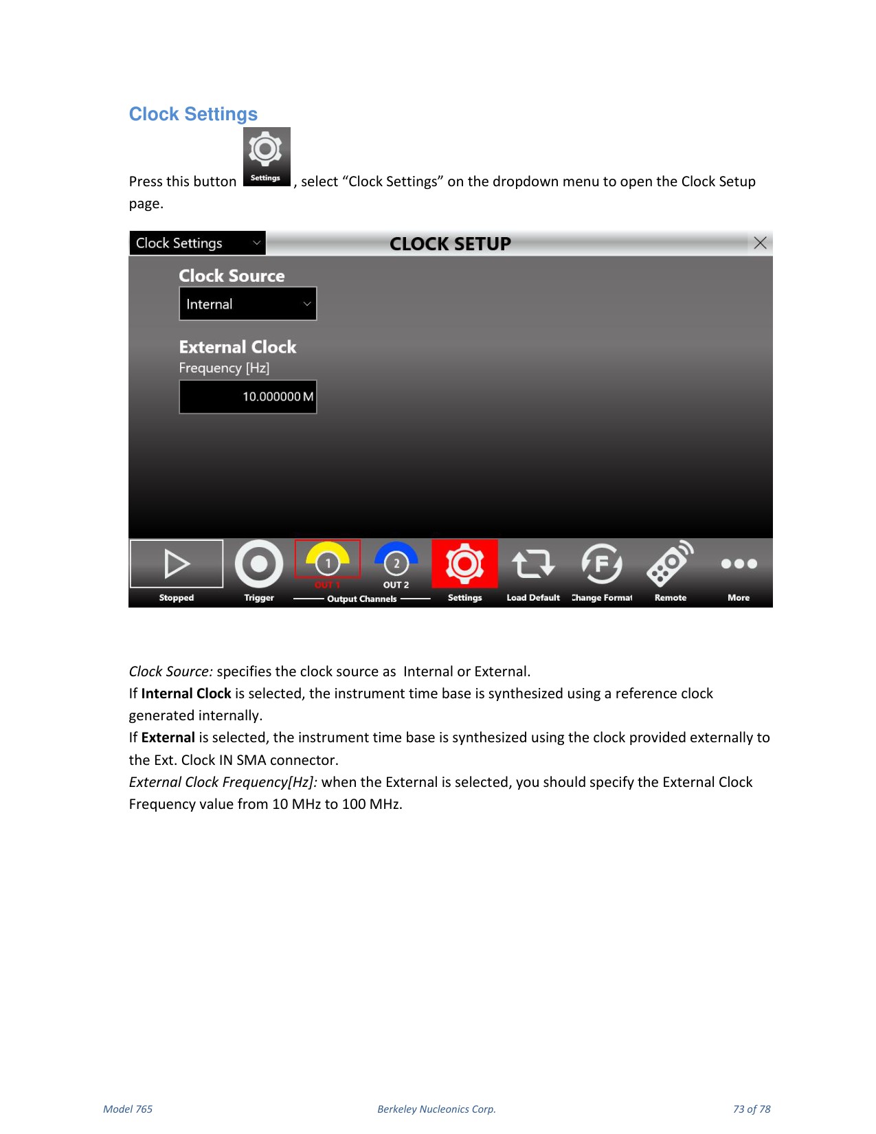 Model 765 user manual page 73
