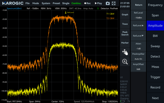 SpecICX-gen3 screenshot: Amplitude Offset.