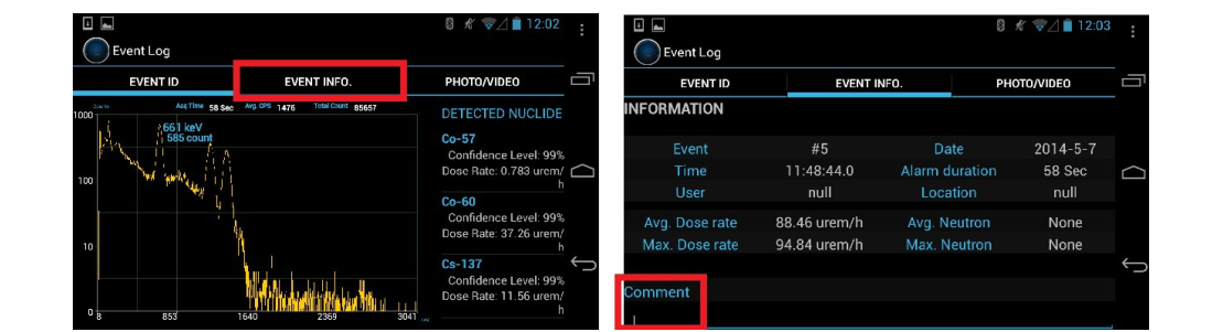 Figure 4.22. Navigating to the Comment field