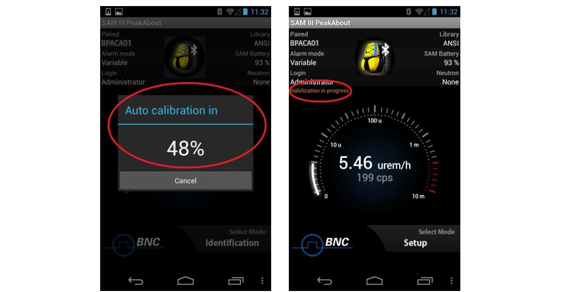 Figure 4.25. Auto Calibration and Auto Stabilization example