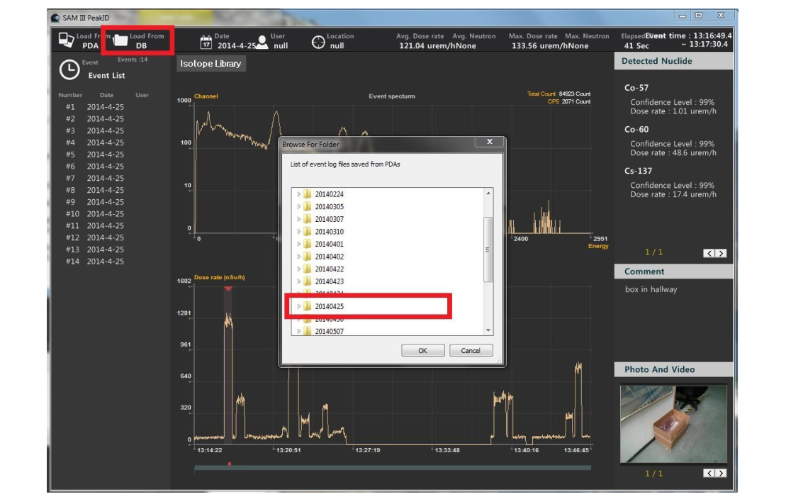 Figure 5.6. Event Log download from database